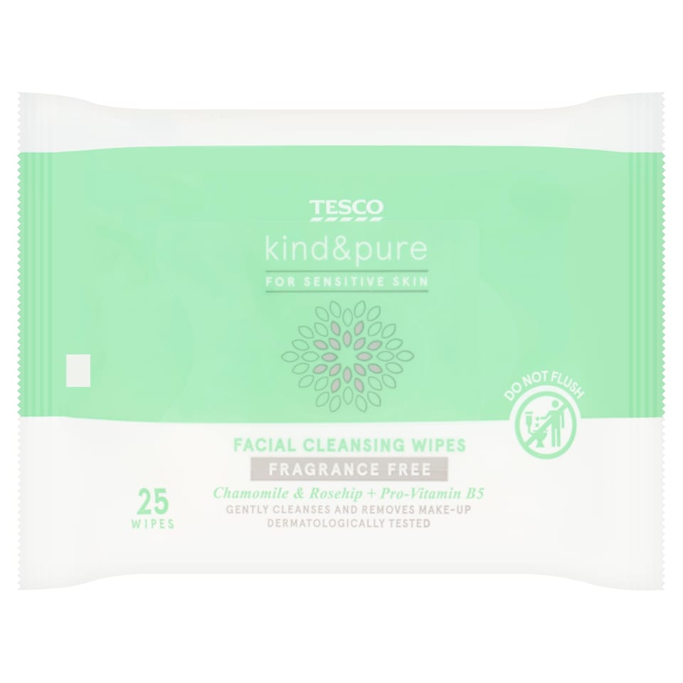 Tesco Kind & Pure 25 Facial Cleansing Wipes
