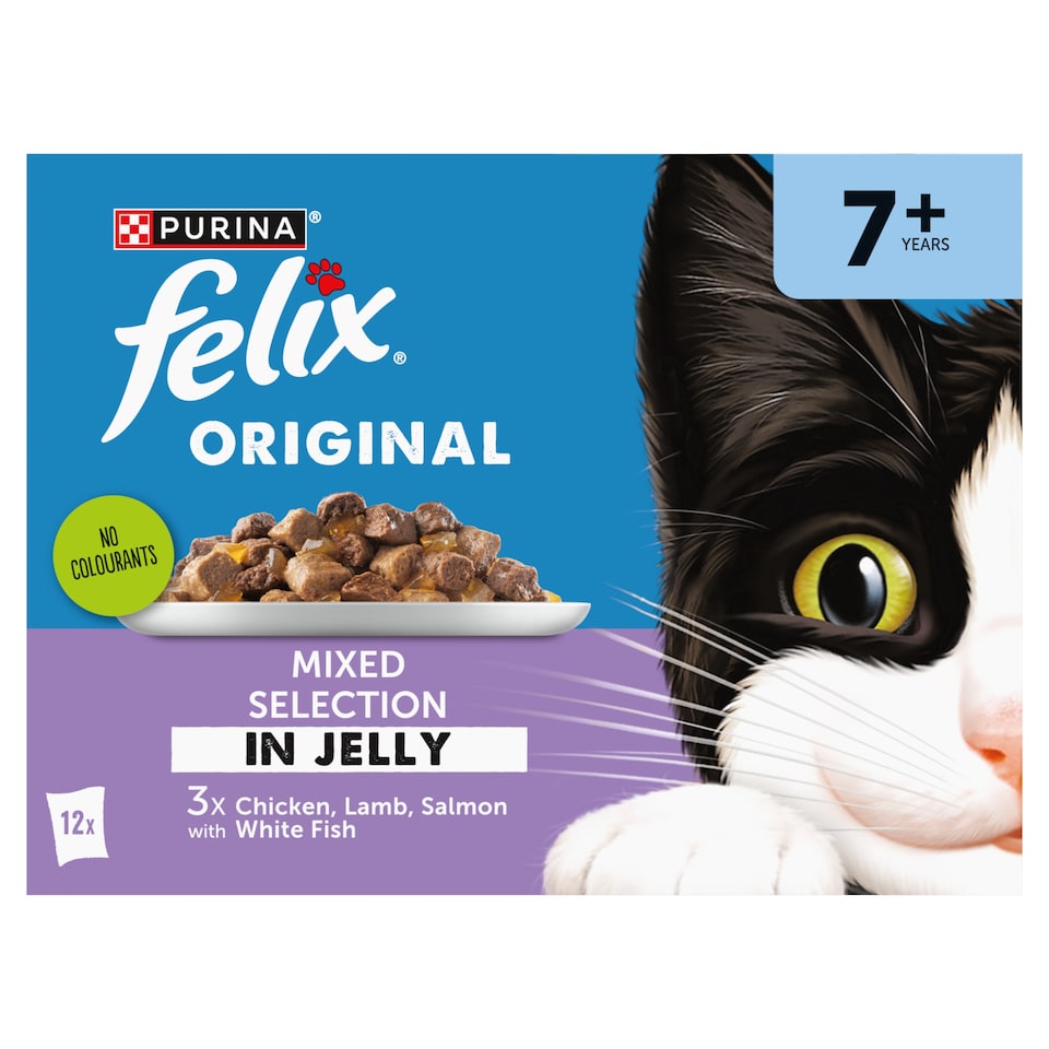 image 1 of FELIX ORIGINAL Senior Mixed Selection in Jelly Wet Cat Food 12x85g