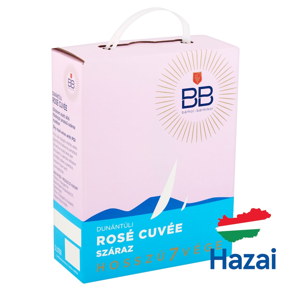 BB Hosszú7vége Dunántúli Rosé Cuvée Dry Rose Wine 3 l