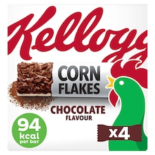 Kellogg's Corn Flakes Chocolate Flavour Cereal Milk Bars 4 x 24g