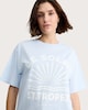 image 2 of F&F Pure Cotton Graphic T-Shirt in Blue