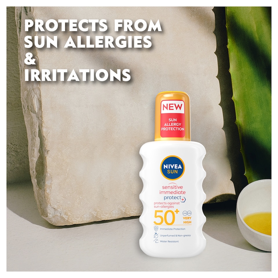 image 1 of NIVEA SUN Sensitive Immediate Protect Sun Lotion SPF 50+ 200ml