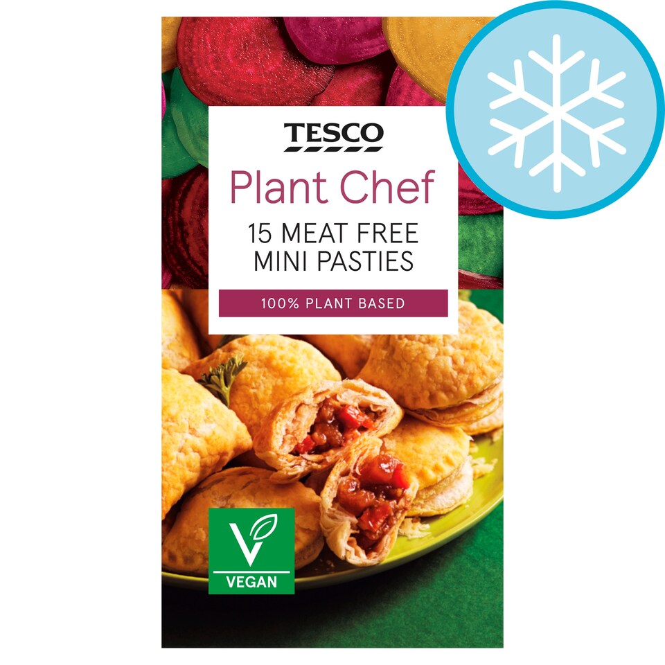 Tesco Plant Chef 15 Meat Free Mini Pasties 330G