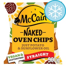 Mccain Naked Oven Chips Straight 900g