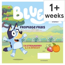 Bluey Fromage Frais Strawberry & Apricot 4x85g