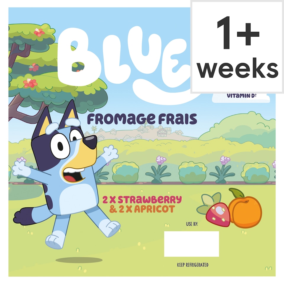 Bluey Fromage Frais Strawberry & Apricot 4x85g