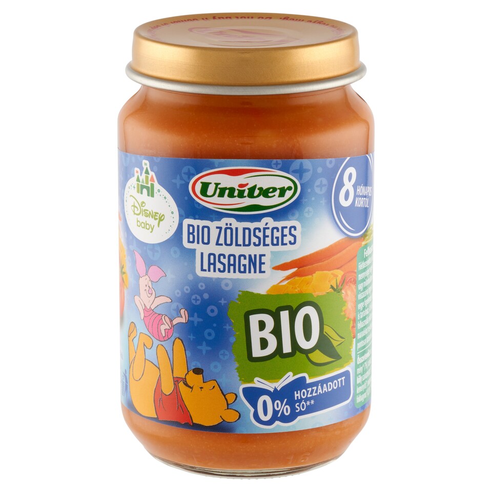 Univer Disney Baby bio zöldséges lasagne bébiétel 8 hónapos kortól 163 g