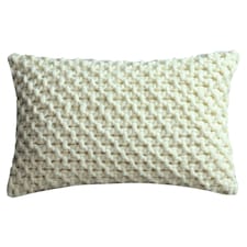 F&F Home Knitted Cream polštář 30 x 50 cm