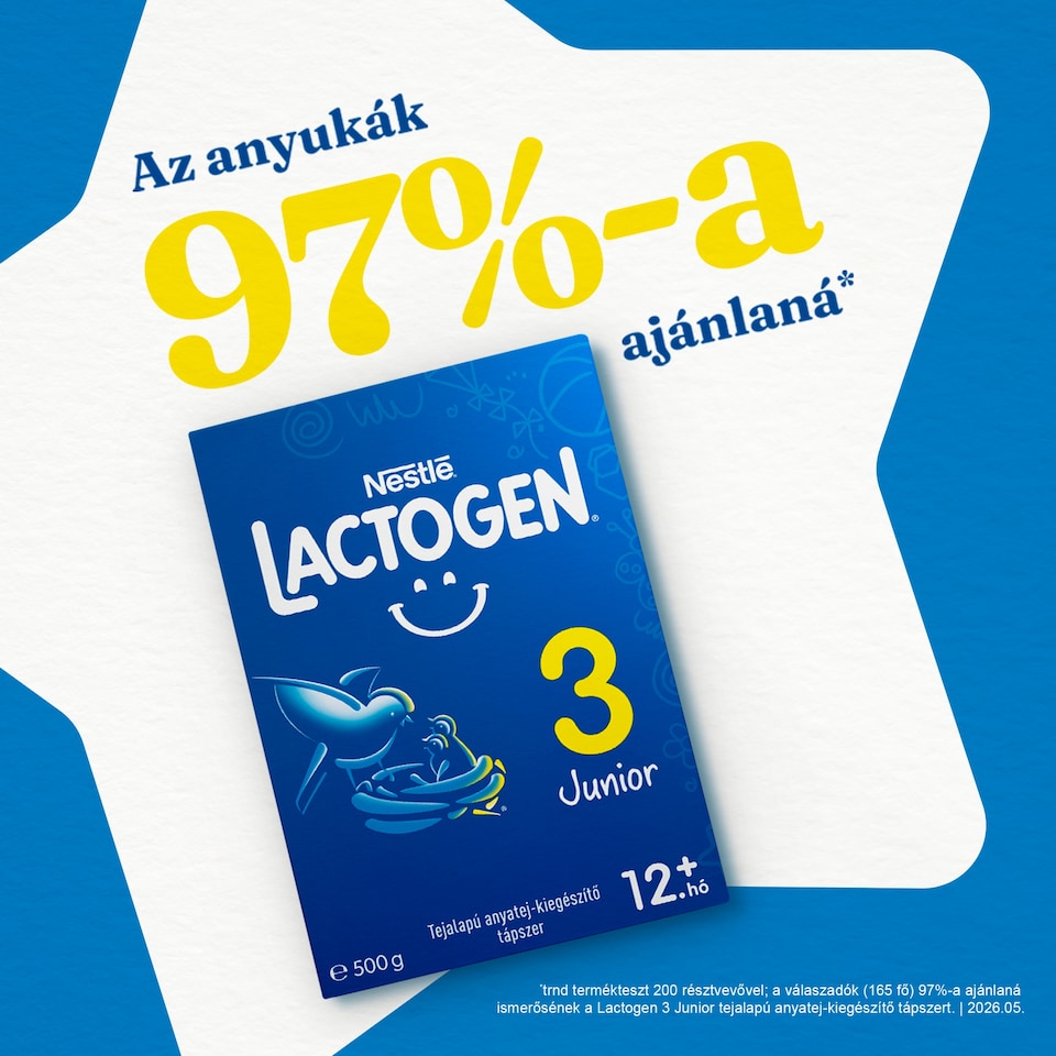 Lactogen 3 Junior Tejalapú anyatej-kiegészítő tápszer 12. hó+ 500 g  1. kép