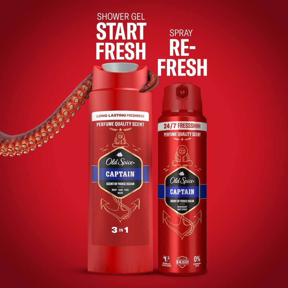 Obrázek 1 pro produkt Old Spice Dárková Sada Gentleman S Deodorantem Ve Spreji A Sprchovým Gelem Captain