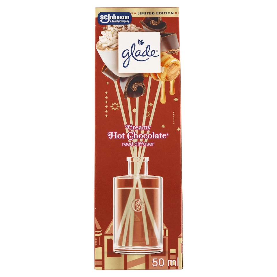 Obrázek 1 pro produkt Glade Creamy Hot Chocolate osvěžovač vzduchu vonné tyčinky 50ml