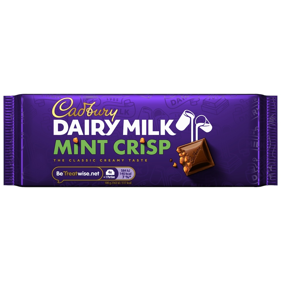 Cadbury Dairy Milk Mint Crisp Chocolate Bar 54g