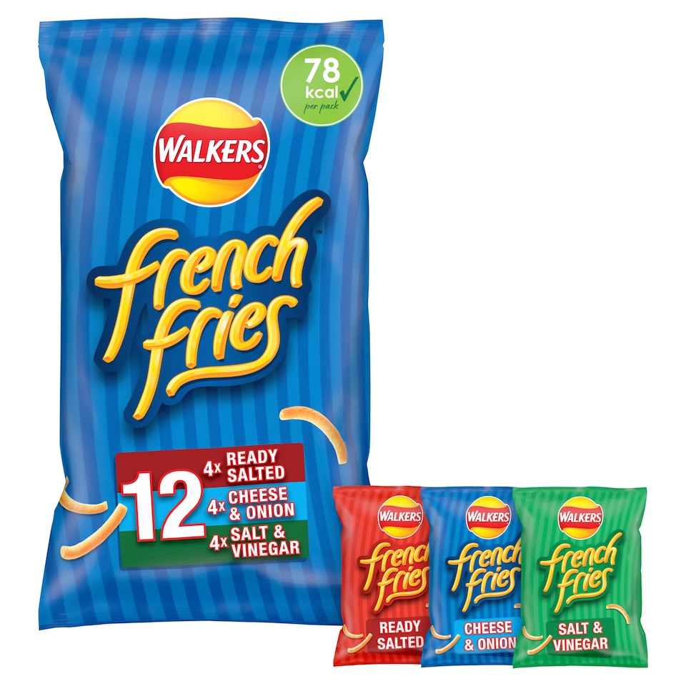 image 1 of Walkers French Fries Variety Multipack Crisps 12x18g