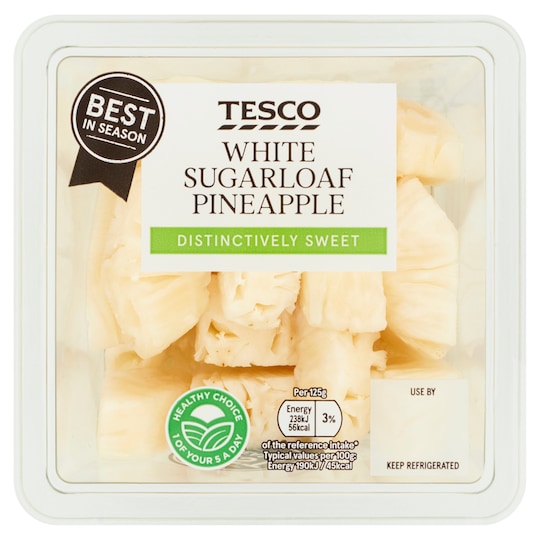 Tesco White Sugarloaf Pineapple 250G Tesco Groceries