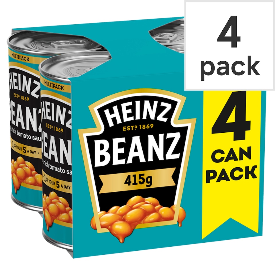image 1 of Heinz Baked Beans In Tomato Sauce 4X415g