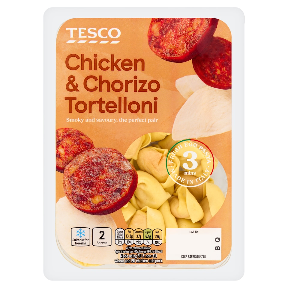 Tesco Chicken & Chorizo Tortelloni 300g