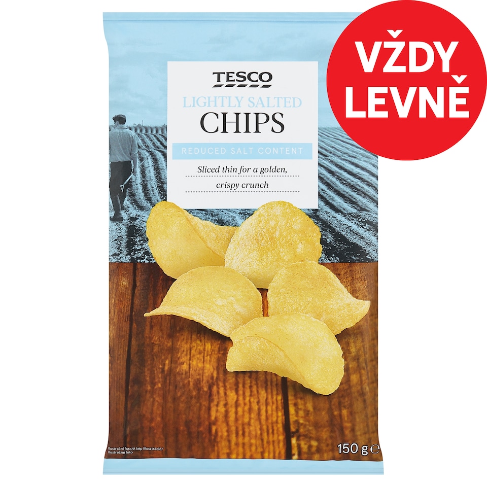 Tesco Lightly Salted Chips 150g