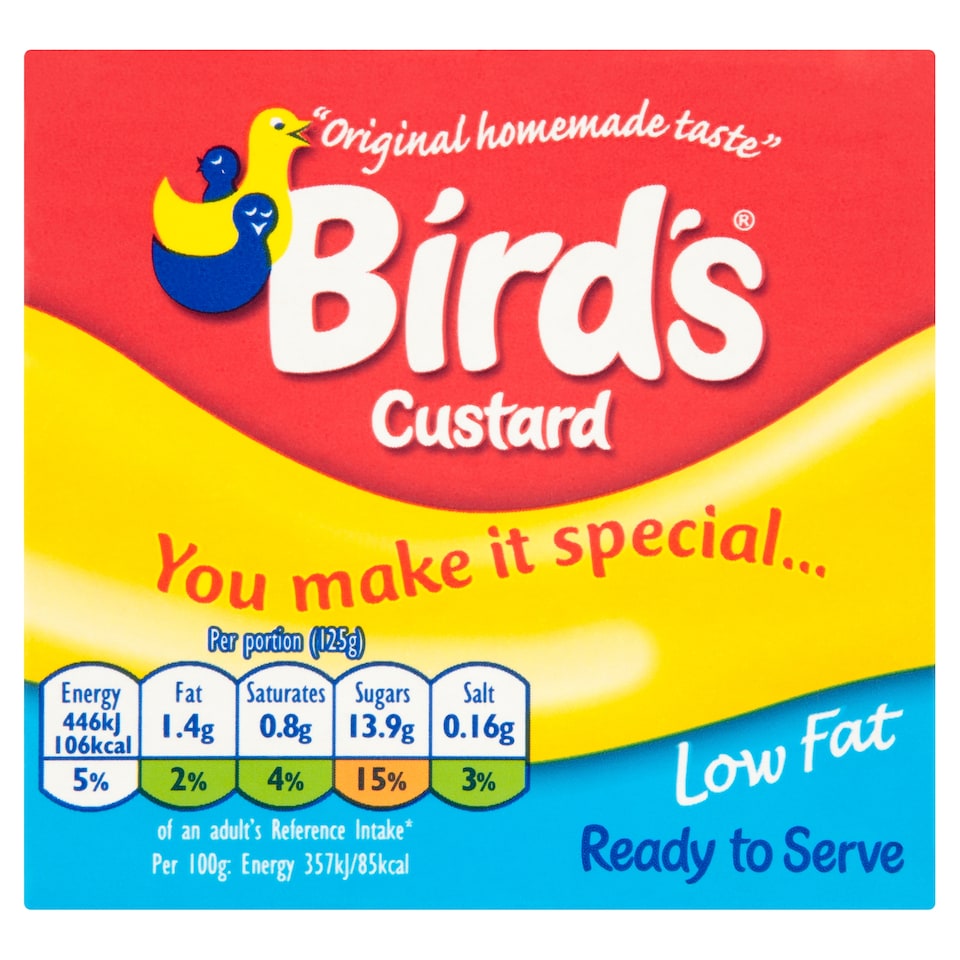 Birds Rts Custard Low Fat Tetra Pack 500G