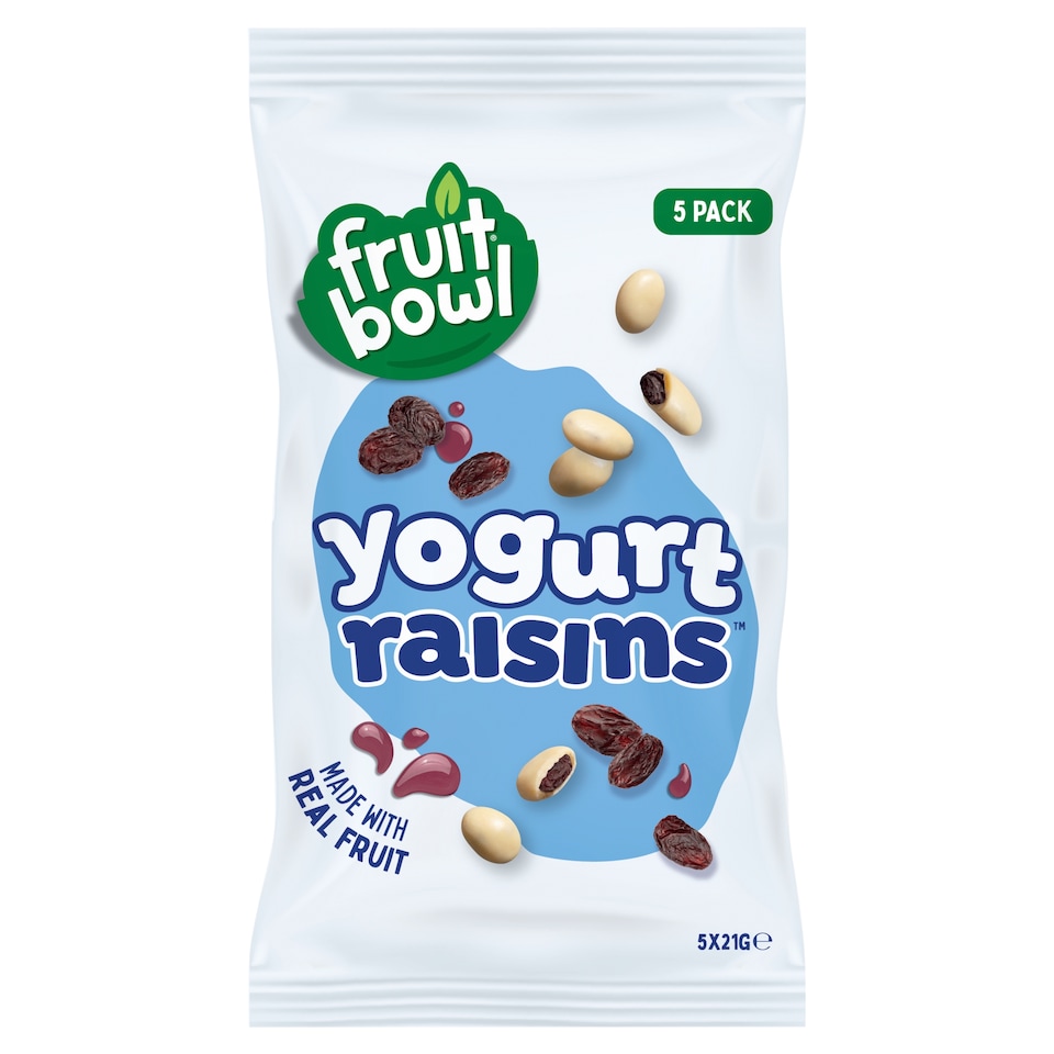 Fruit Bowl Juicy Yogurt Raisins 5 x 21g