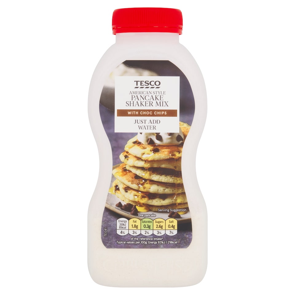 Tesco American Pancake Shaker Mix With Chocolate Chips 155G