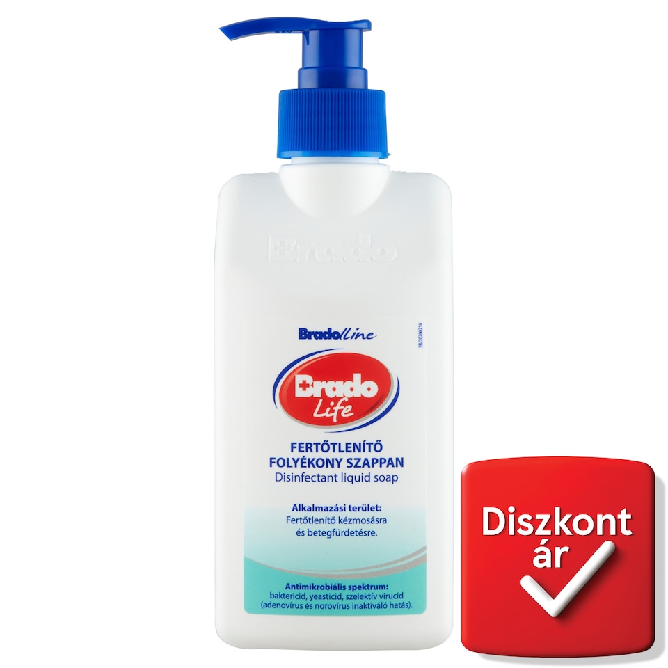 BradoLife fertőtlenítő folyékony szappan 350 ml