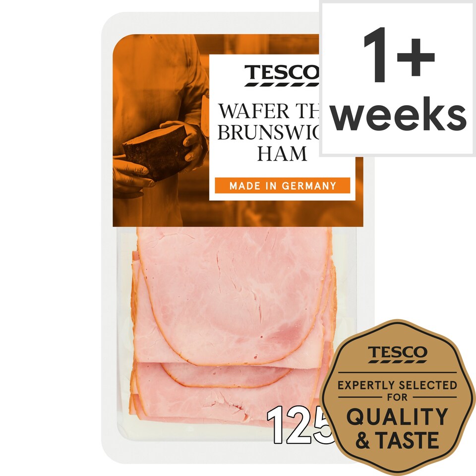Tesco Wafer Thin Brunswick Ham 125G Tesco Groceries