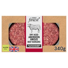 Tesco Finest Dry Aged Aberdeen Angus Beef Burgers 340G