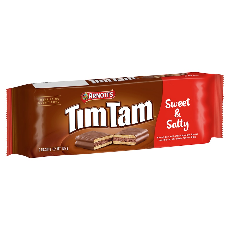 image 1 of Tim Tam Sweet & Salty Chocolatey Biscuit Bars 165g