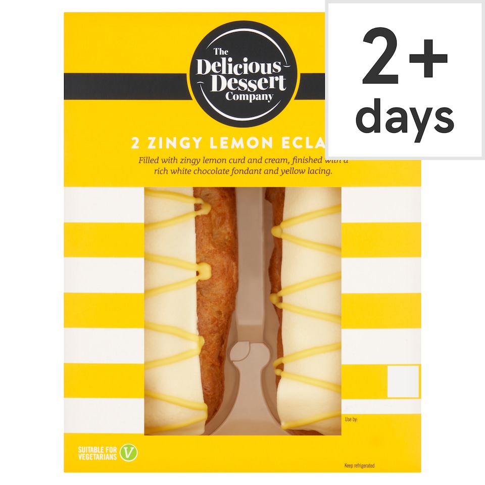 The Delicious Dessert Company Lemon Drizzle Eclairs 2 Pack