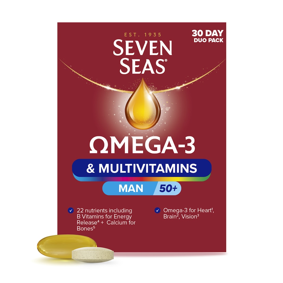 image 1 of Seven Seas Omega-3 & Multivitamins Man 50+ Duo Pack 60s