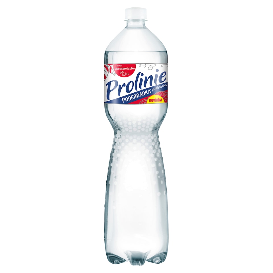 Poděbradka Prolinie Jemně perlivá s příchutí granátové jablko 1,5l