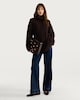 image 1 of F&F Cable Knit Roll Neck Jumper with Wool in Brown