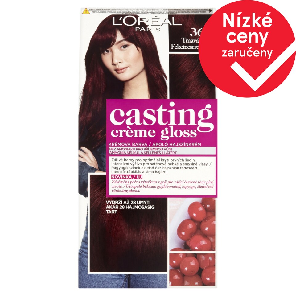 L'Oréal Paris Casting Creme Gloss Semi-Permanent Color 360 Black Cherry 48 +72 +60 ml