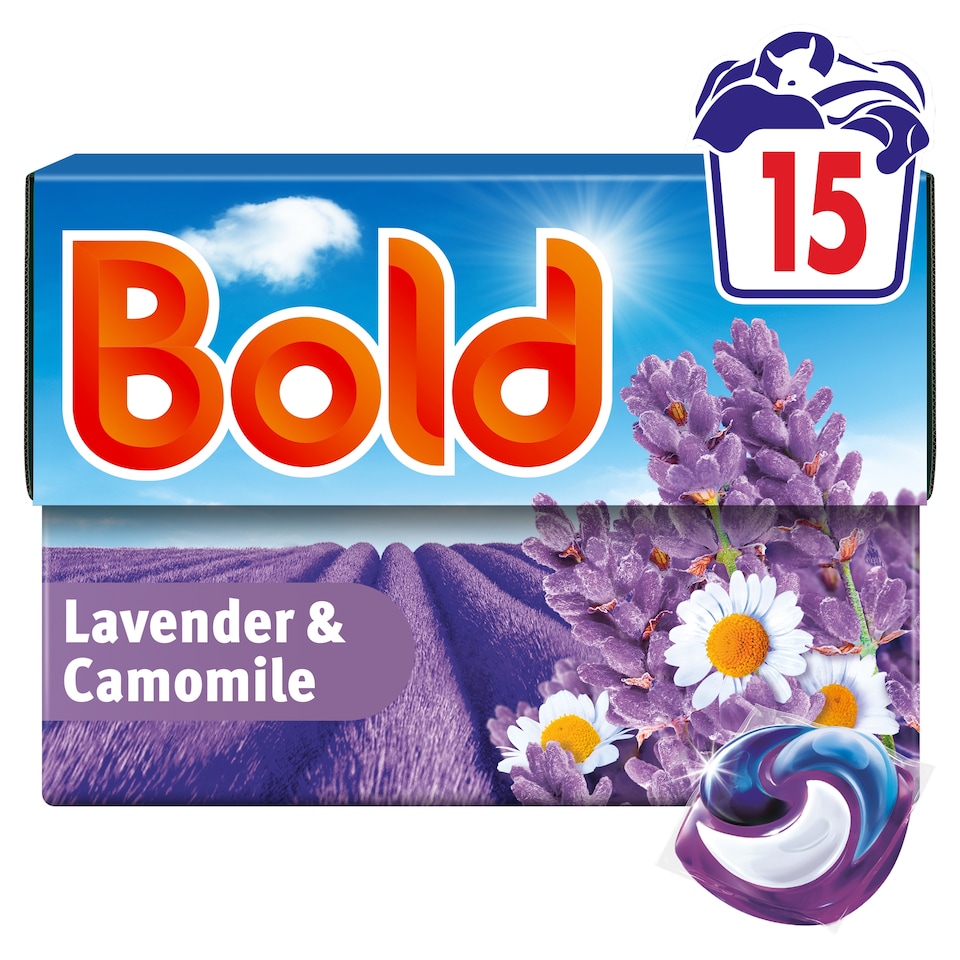 image 1 of Bold Washing Liquid Pods Lavender & Camomile 15 washes 295.5g