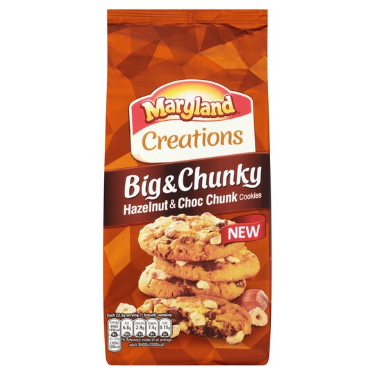 Maryland Big And Chunky Hazlenut Cookies 180G Tesco Groceries