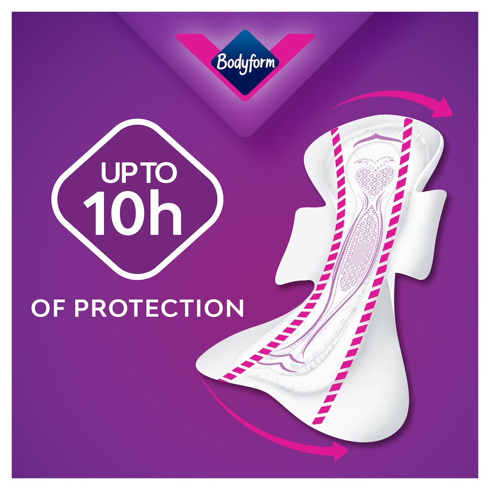 image 1 of Bodyform Ultra Night Sanitary Towels Wings 8 pack