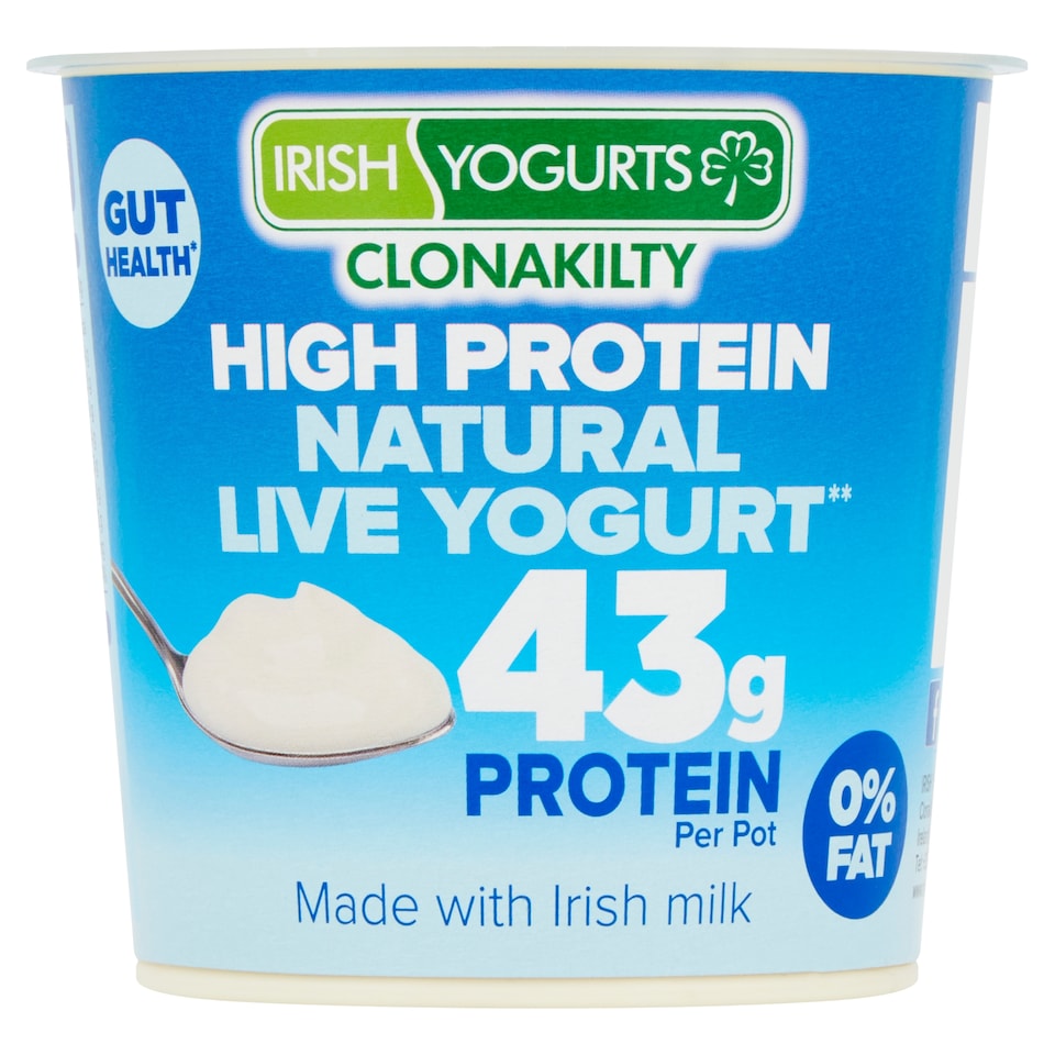 Irish Yogs 43G High Prtn Natural Live Yoghurt 350G