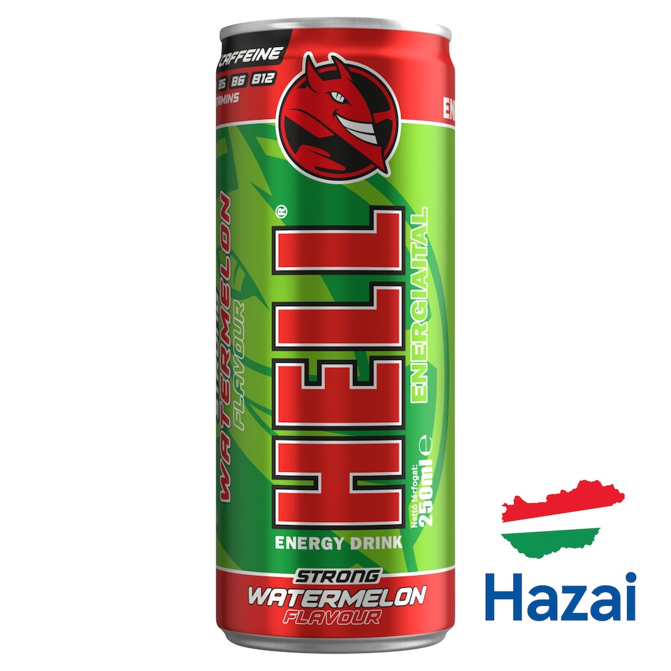 HELL Strong görögdinnye és tuttifruttiízű energiaital 250 ml  1. kép