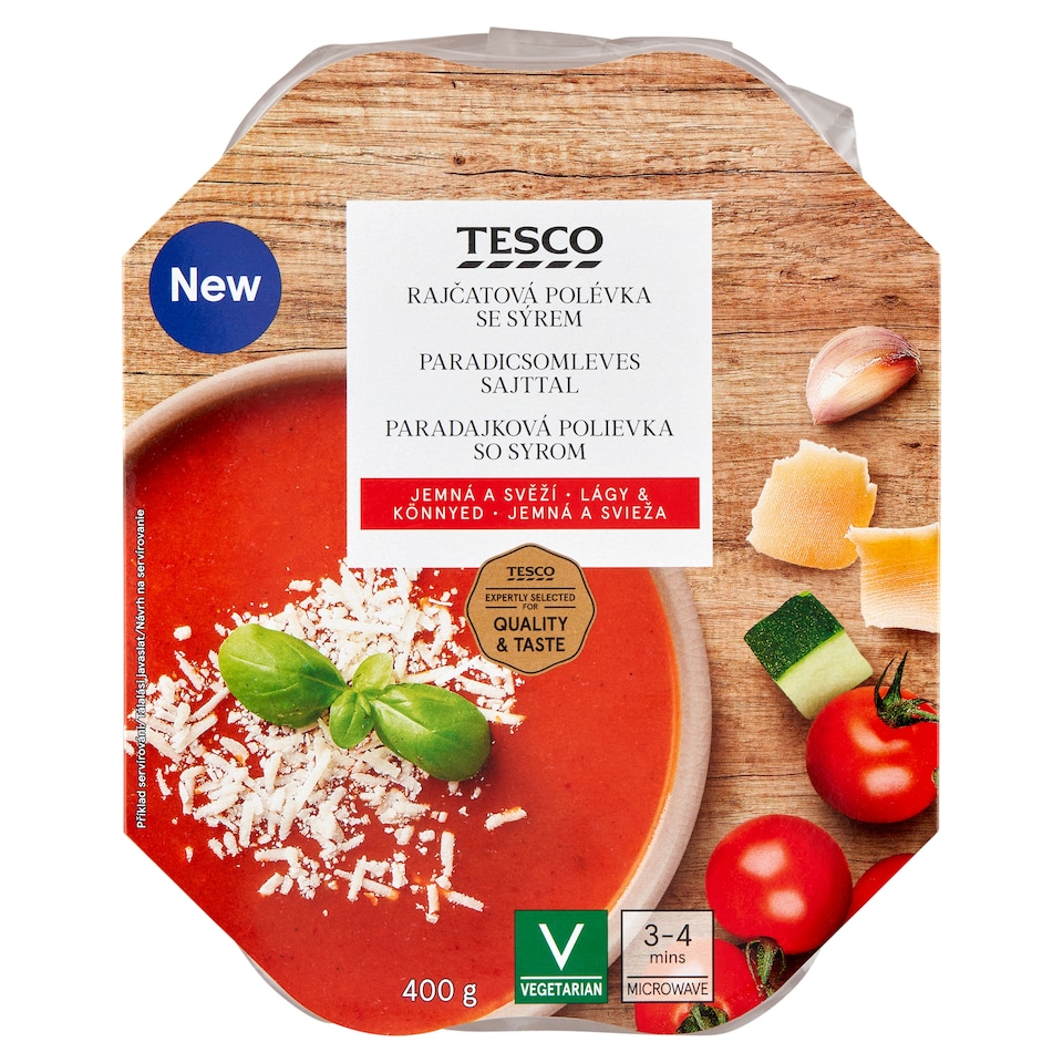 Tesco paradicsomleves sajttal 400 g