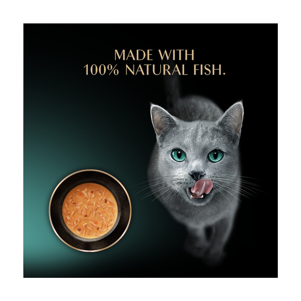 image 1 of Sheba Classics Cat Food Soup Pouches Tuna Fillet 4x40g