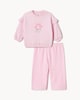 image 1 of F&F Baby 2-Piece Cotton Rich Floral Set in Pink