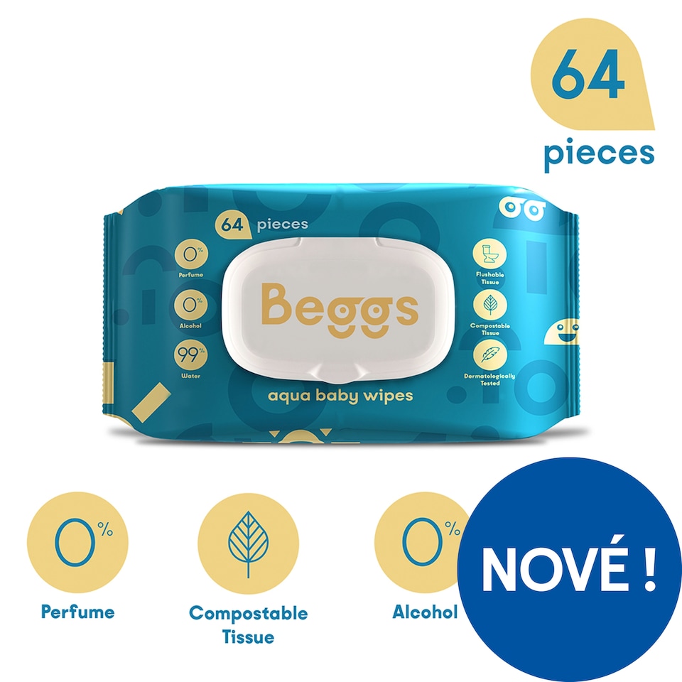 Beggs Aqua Baby Wipes 64 pcs