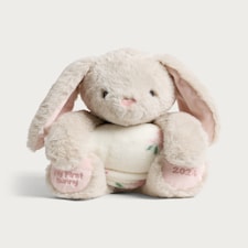F&F My First Bunny Plush Toy with Blanket in Pink