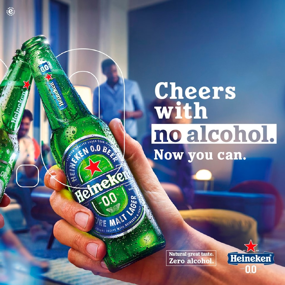 image 1 of Heineken 0.0% Alcohol Free Lager Beer Bottle 12x330ml
