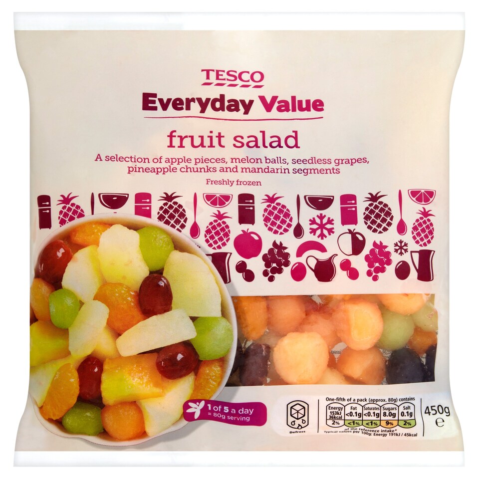 Tesco Everyday Value Fruit Salad 450G