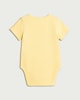 image 2 of F&F Baby Cotton Rich Put It On My Tab Slogan Bodysuit in Yellow
