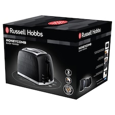 Russell Hobbs Honeycomb 2 Slice Toaster Black
