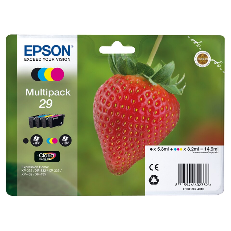 Epson Strawberry 29 Multipack Printer Ink