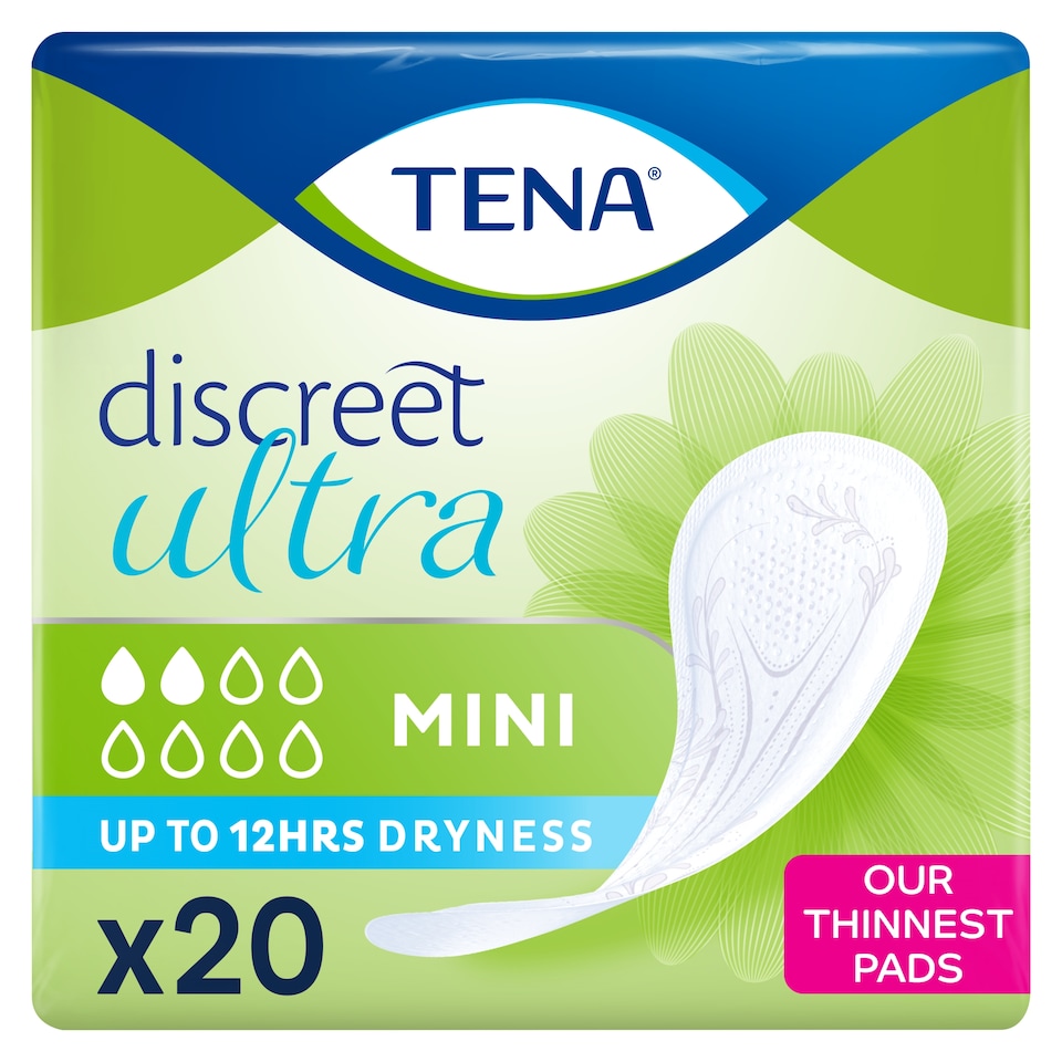 image 1 of TENA Discreet Mini Incontinence Pads 20 pack