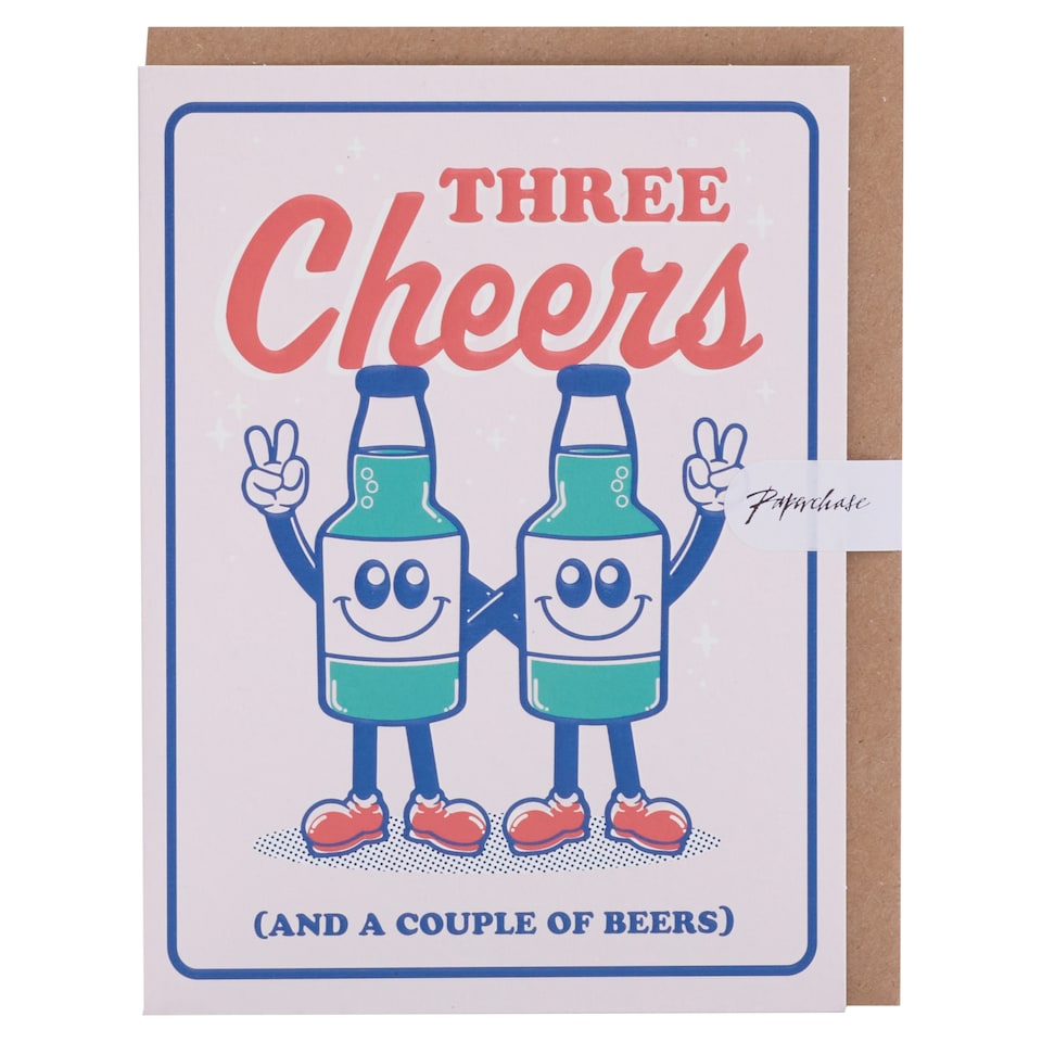 Paperchase Card Three Cheers (And A Couple Of Beers)